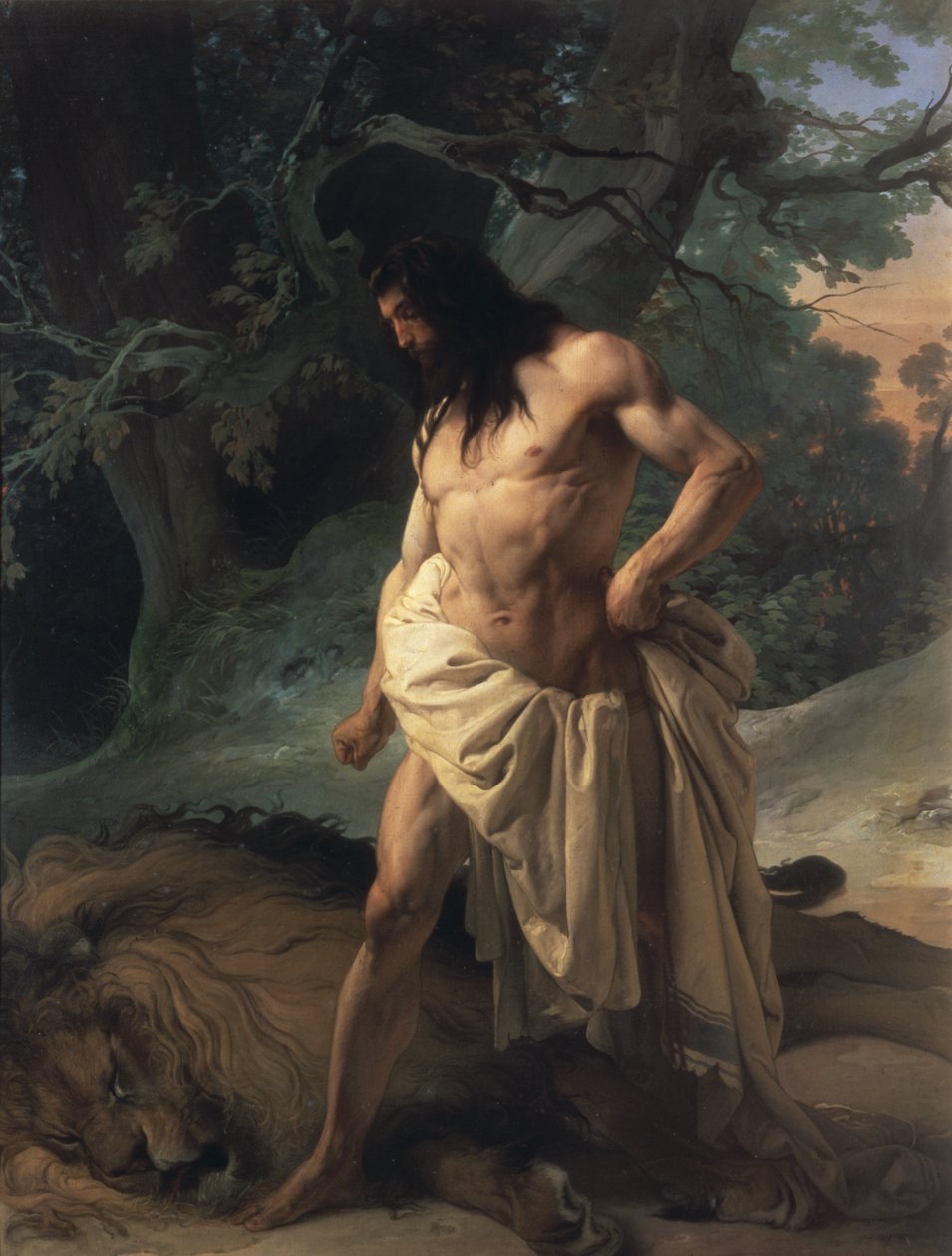Samson dræber løven af Francesco Hayez