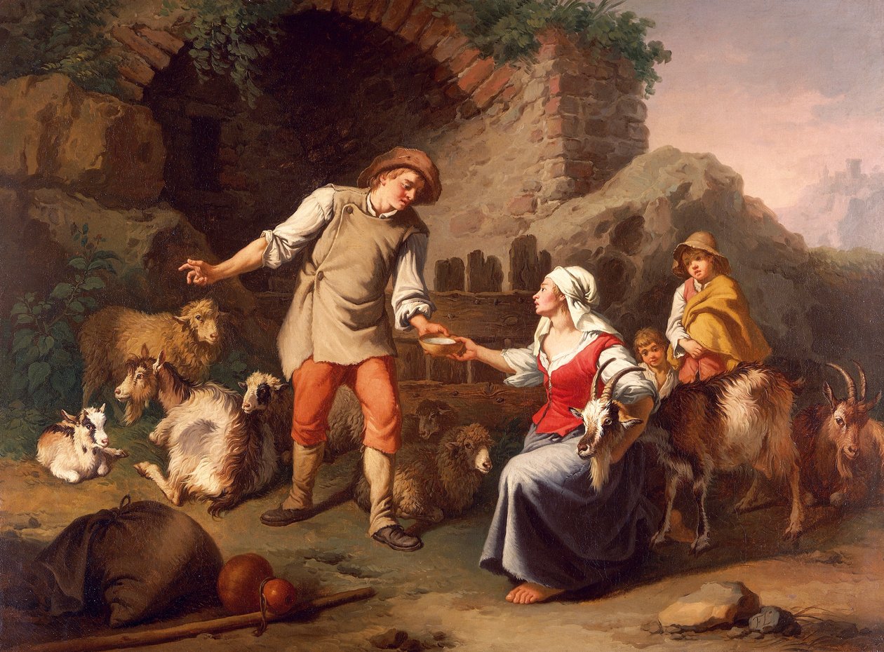 Country scene, af Francesco Londonio (1723-1783) af Francesco Londonio