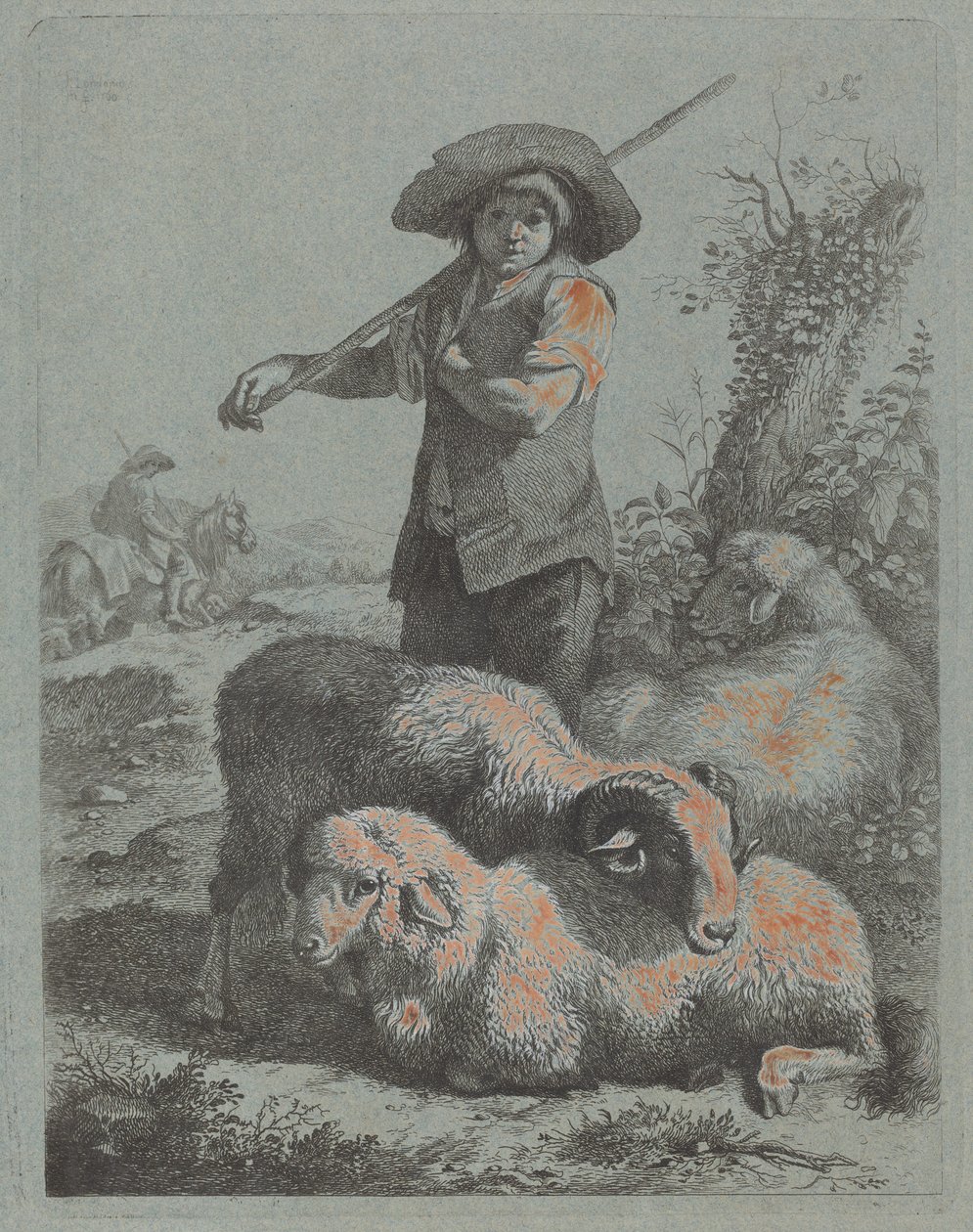 Stående hyrde af Francesco Londonio