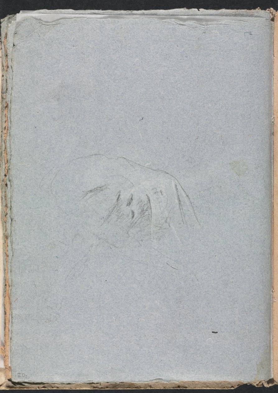 Verona Skitsebog: Draperi side 20, 1760. af Francesco Lorenzi