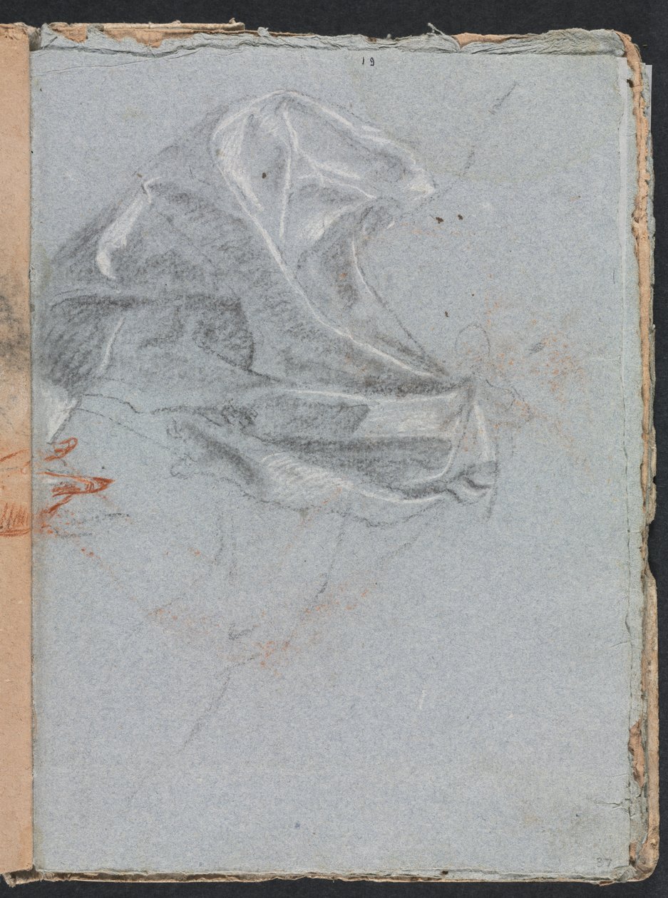 Verona Skitsebog: Draperistudie (side 37) af Francesco Lorenzi
