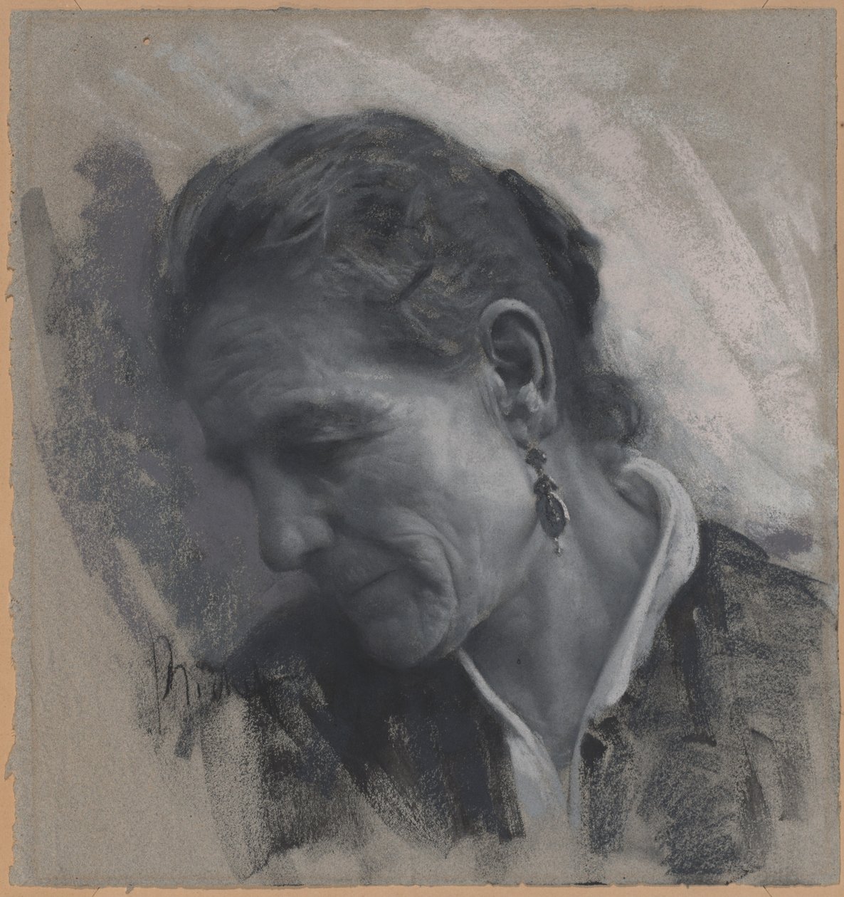 Luisa Carmignani, kunstnerens svigermor af Francesco Paolo Michetti