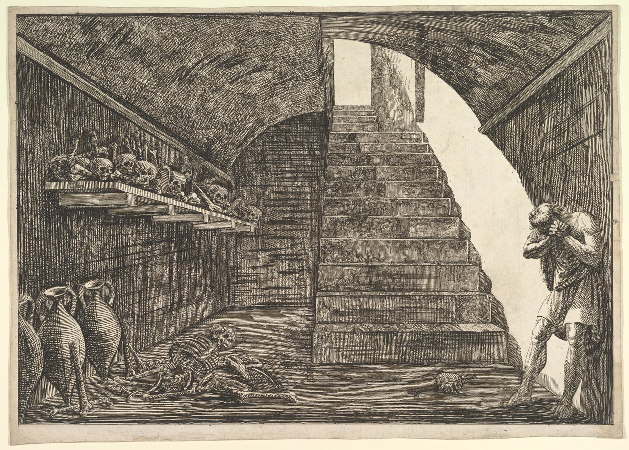 Fængselsscene.n.d. af Francesco Piranesi