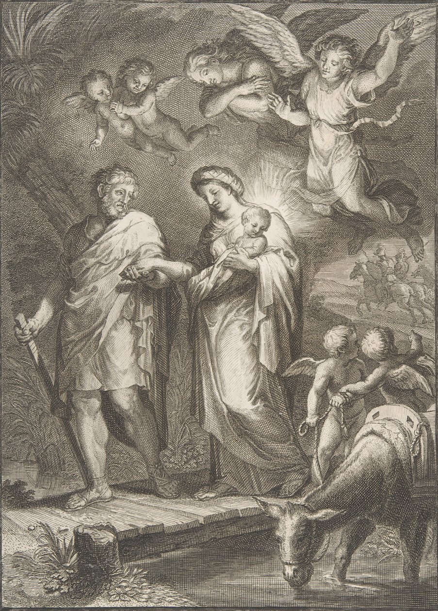 Flugten til Egypten, 1700-. af Francesco Polanzani