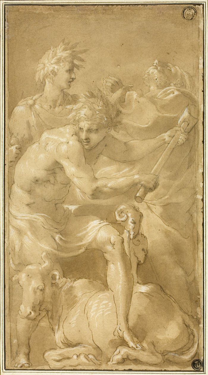 Ofring af en Tyr af Francesco Primaticcio