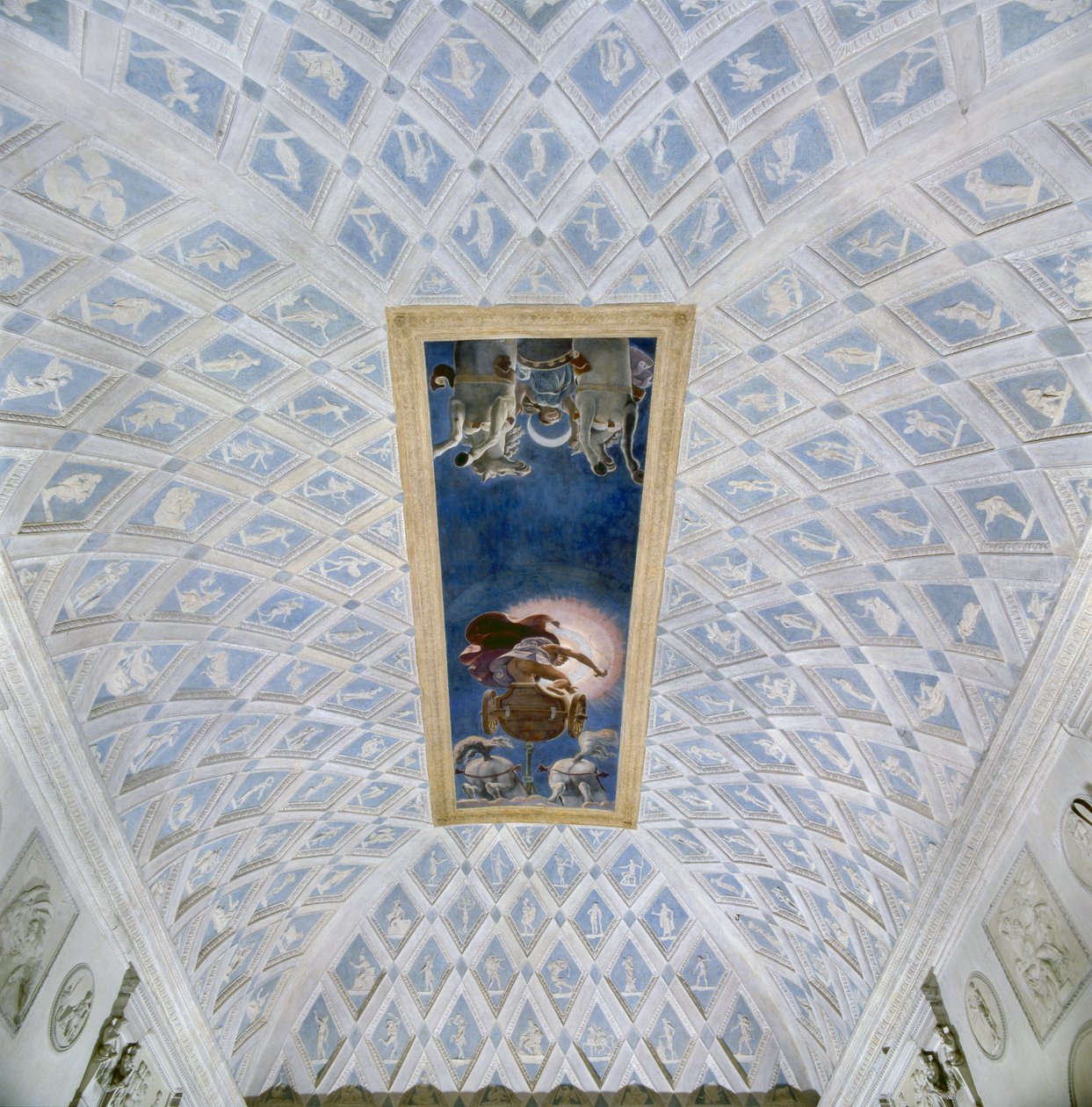 Solen og månen (fresko) af Francesco Primaticcio
