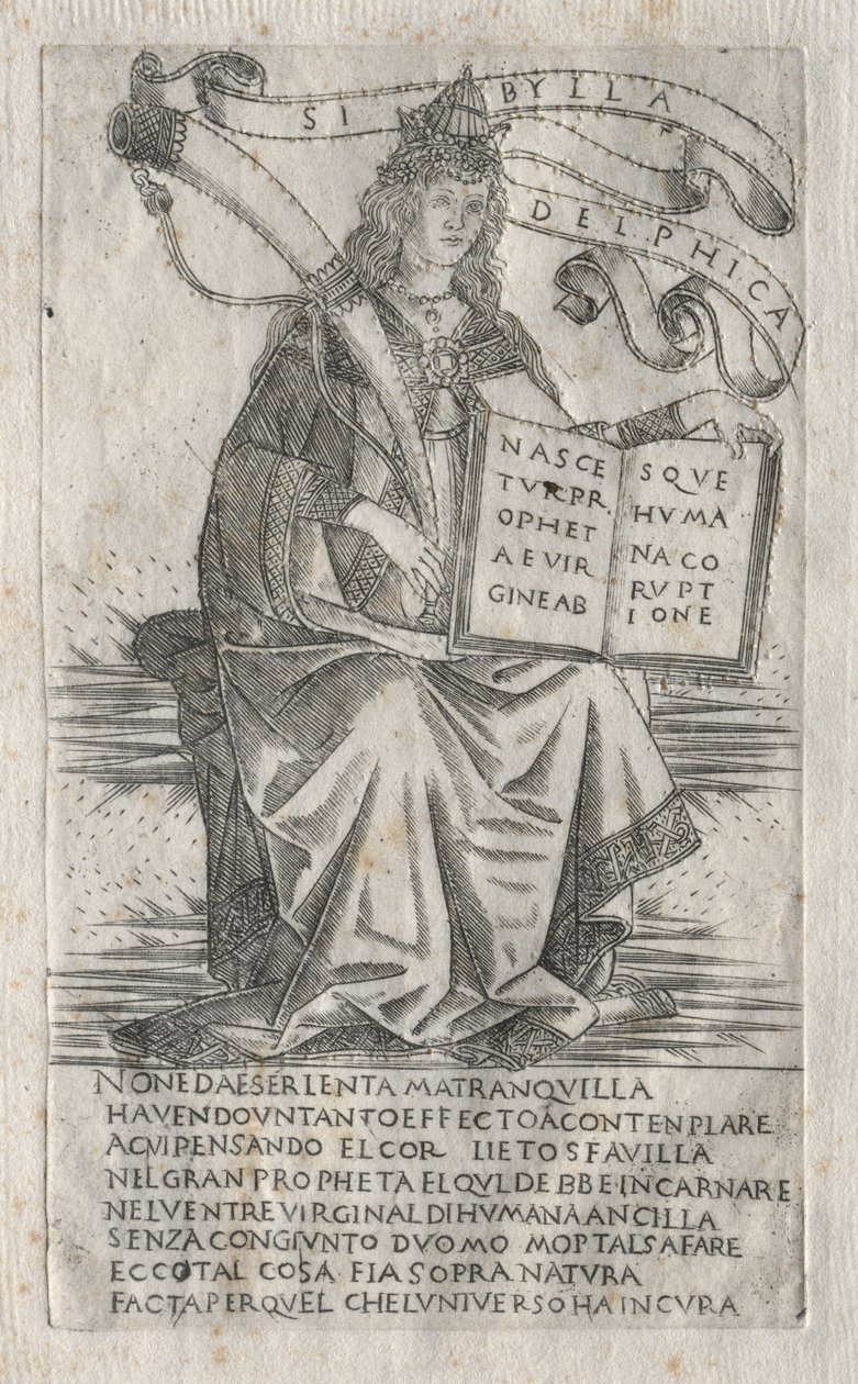 The Sibyls: The Delphian Sibyl, 1400-tallet. af Francesco Rosselli