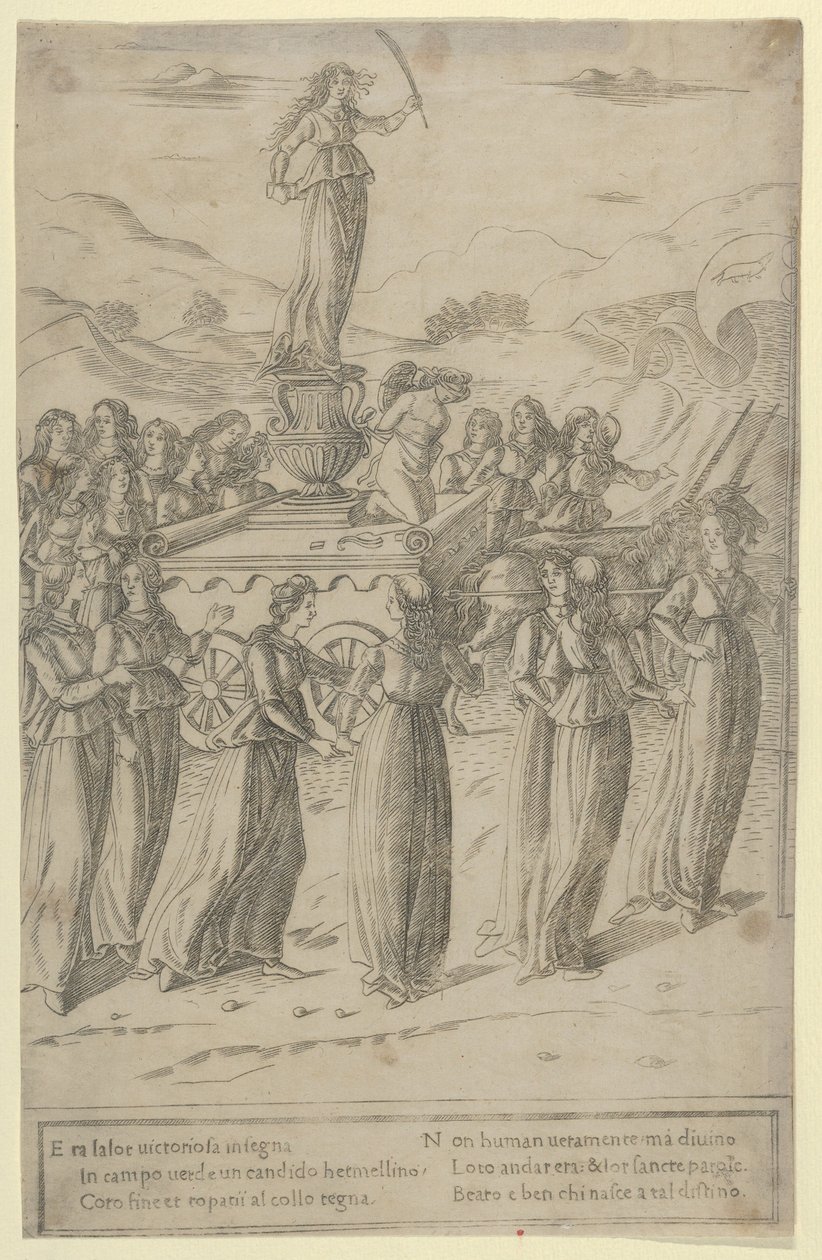 Kyskhedens triumf, ca. 1480-90. af Francesco Rosselli