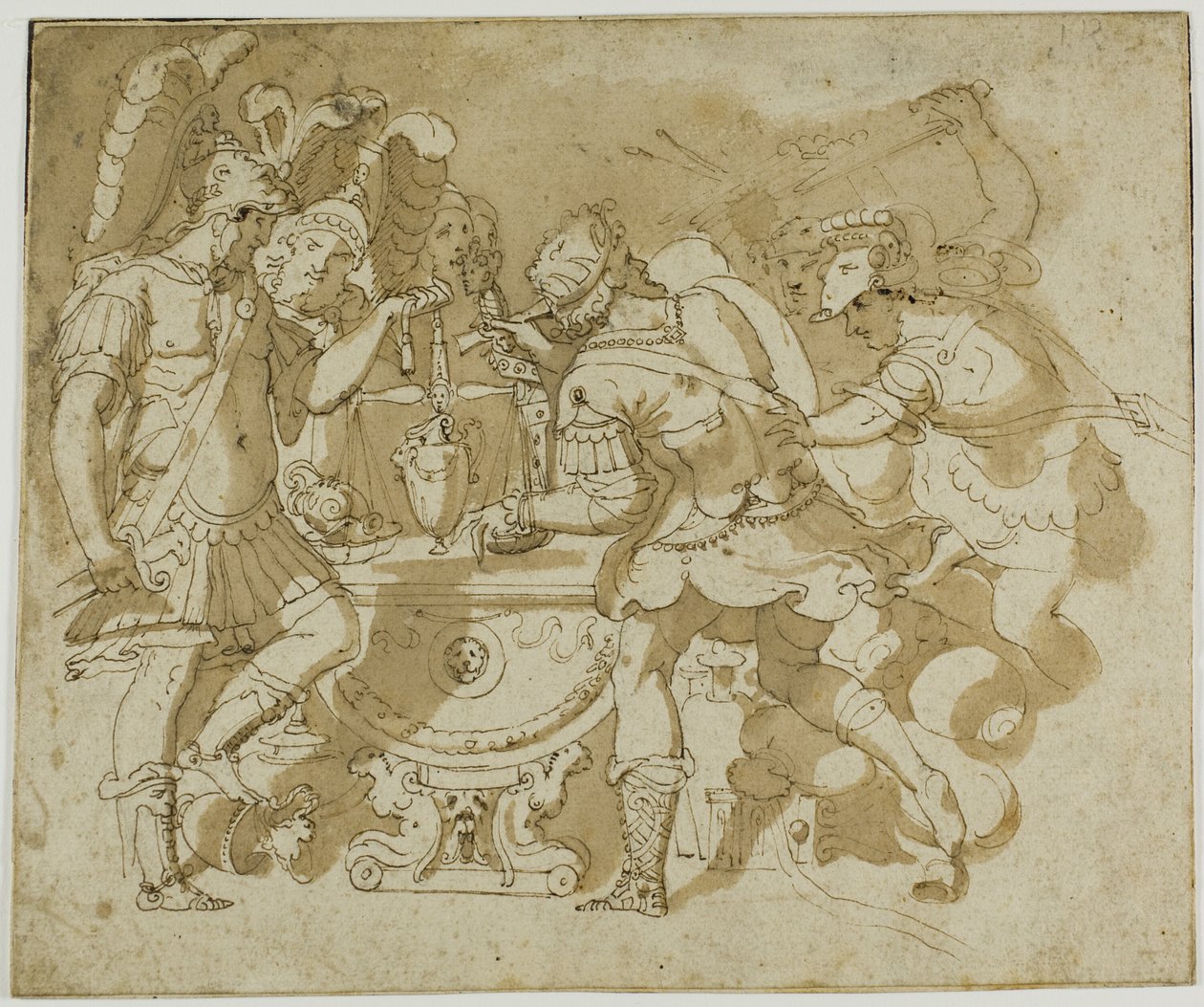 Camillus angriber Brennus af Francesco Salviati
