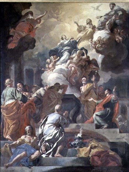 Jomfruens antagelse af Francesco Solimena