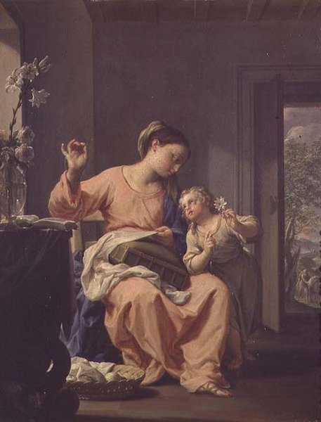 Madonna syning af Francesco Trevisani