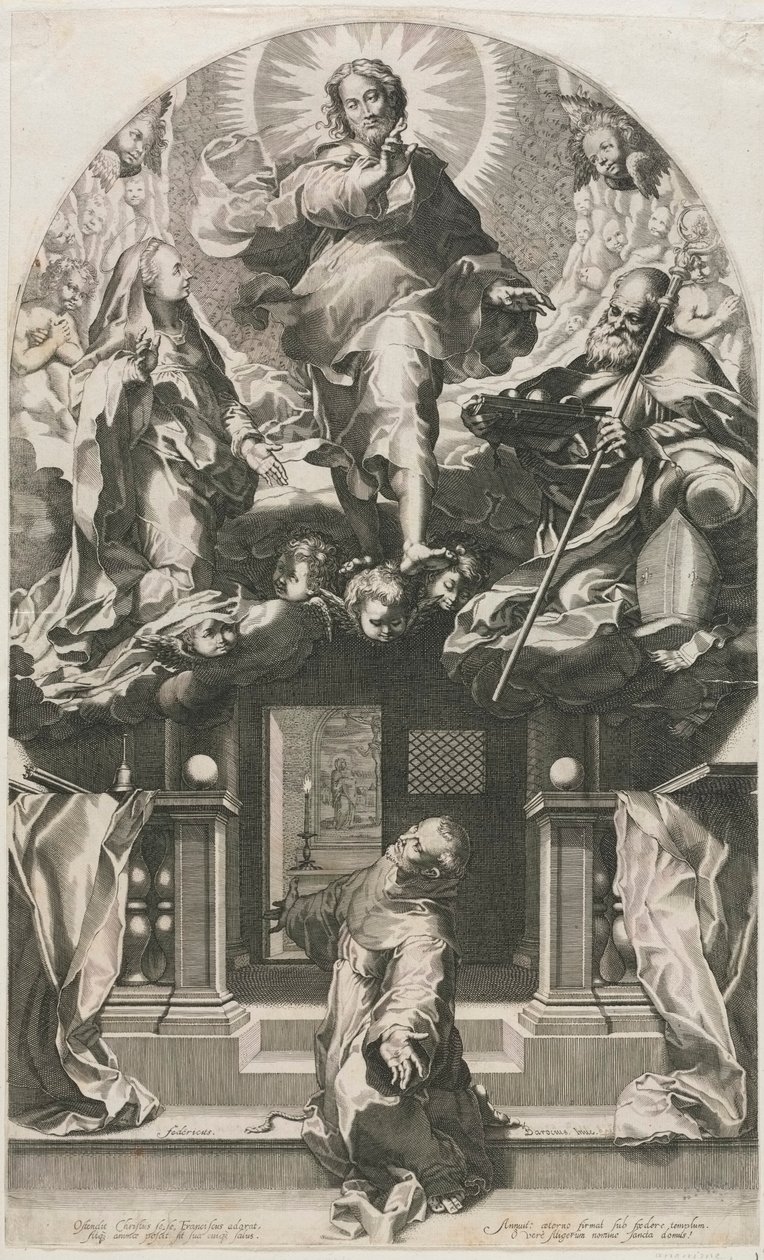 Den hellige Franss ekstase. af Francesco Villamena