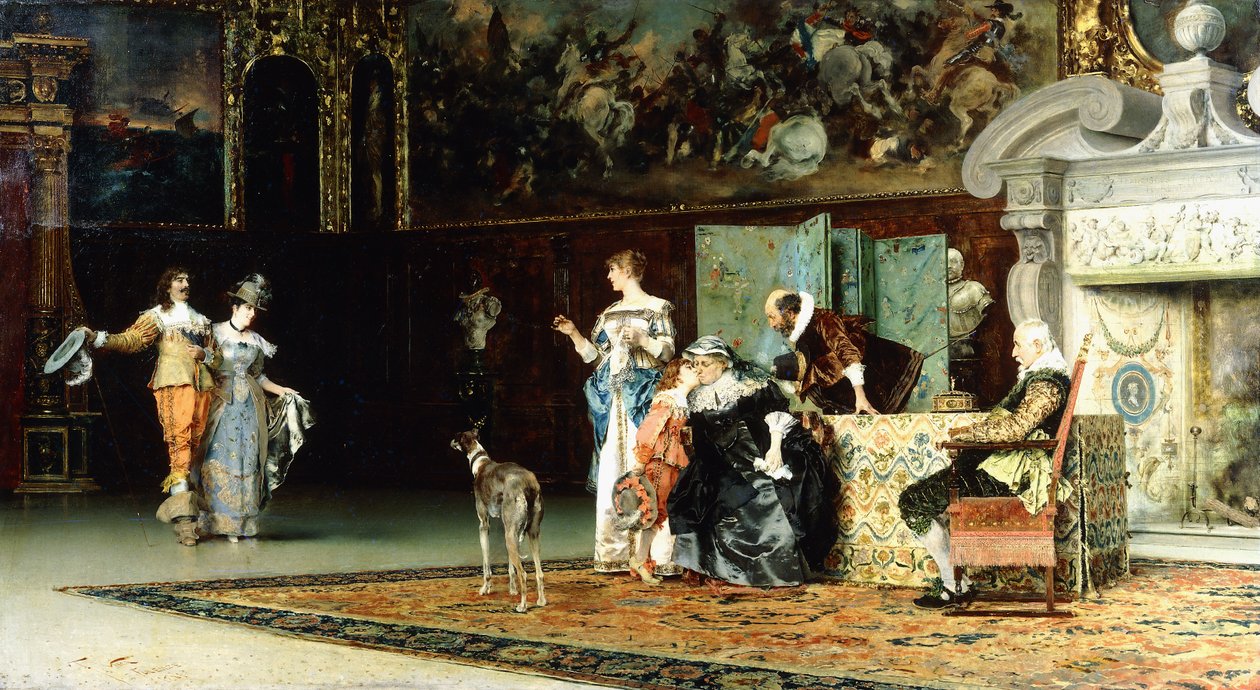 Bedstemors besøg, 1881 af Francesco Vinea