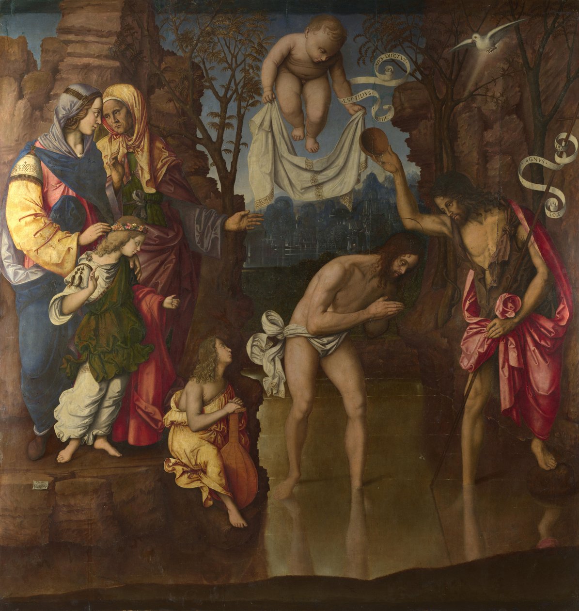 Kristi dåb, 1514 af Francesco Zaganelli