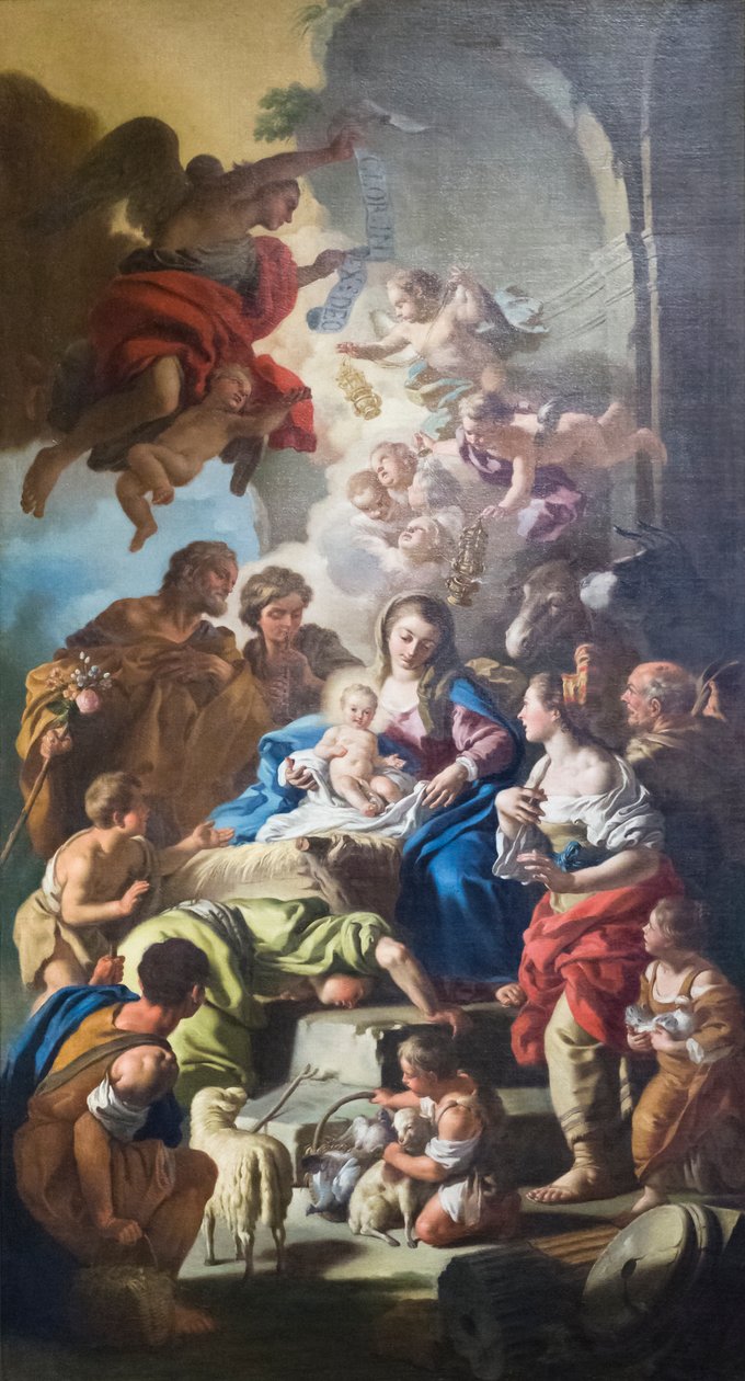 Tilbedelse af hyrderne af Francesco de Mura