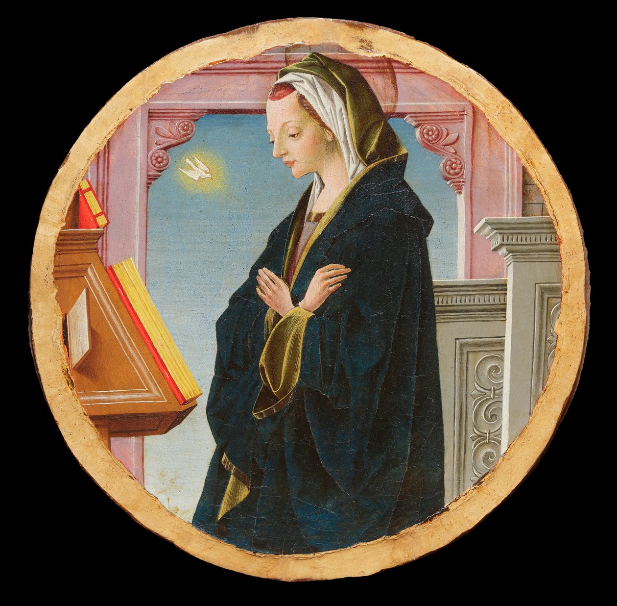 Griffoni Polyptykon: Jomfru Annunciate, ca 1472-1473. af Francesco del Cossa