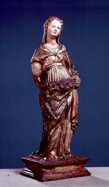 St. Dorothy (polykromt træ) af Francesco di Valdambrino
