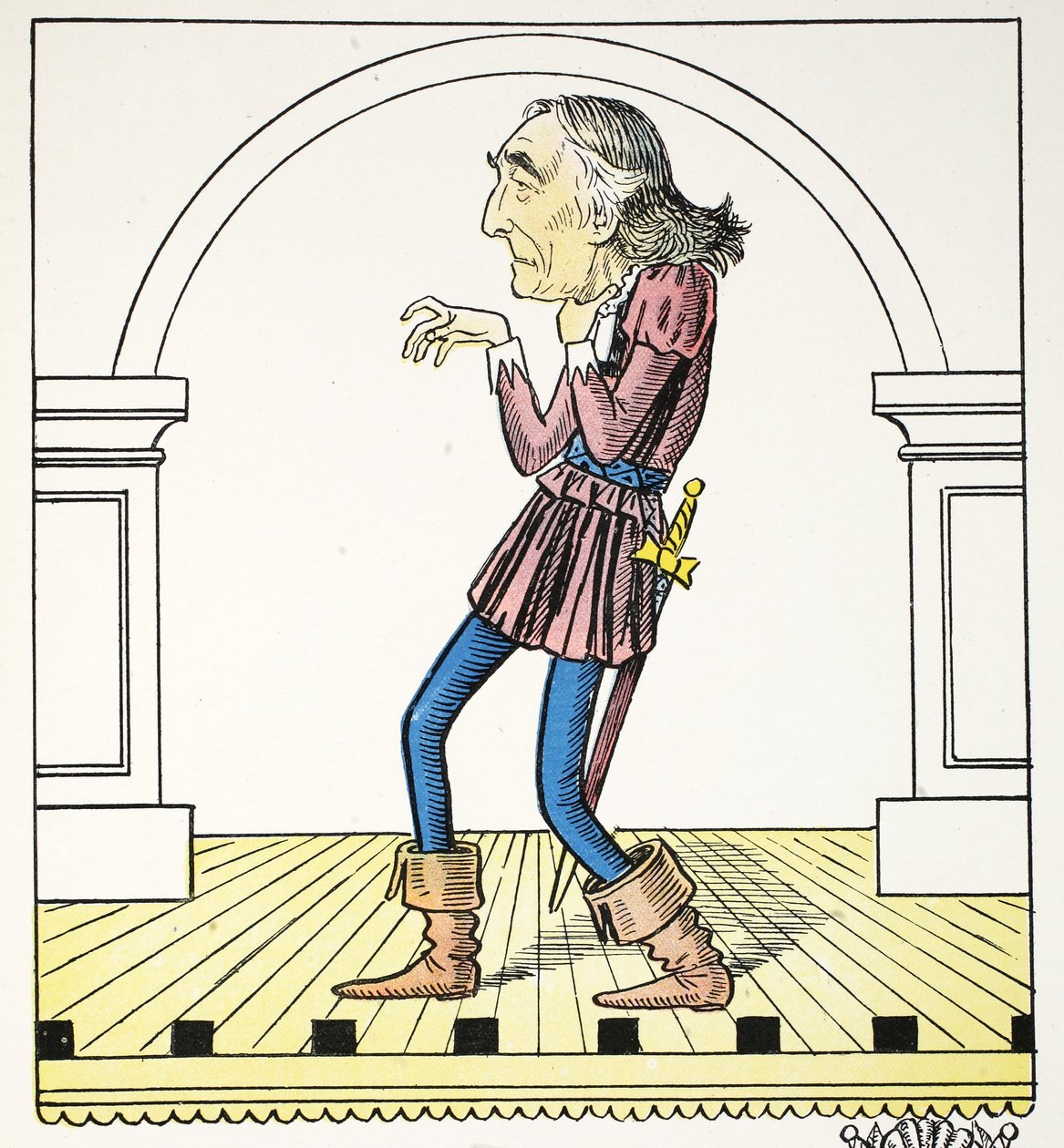 I Art, illustration fra The Struwwelpeter Alphabet, vers af Harold Begbie (1871-1929) af Francis Carruthers Gould