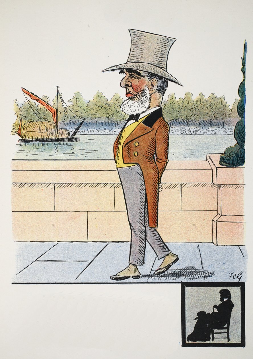 U-nivokal, illustration fra The Struwwelpeter Alphabet, vers af Harold Begbie (1871–1929) af Francis Carruthers Gould