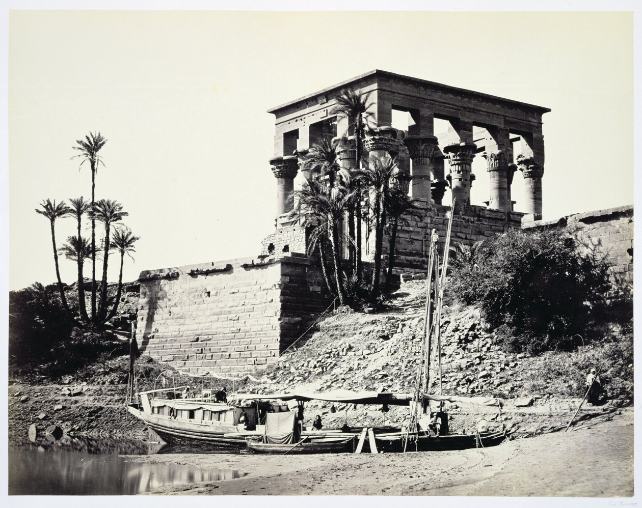 Trajans kiosk, Philae, Egypten, 1858 af Francis Frith