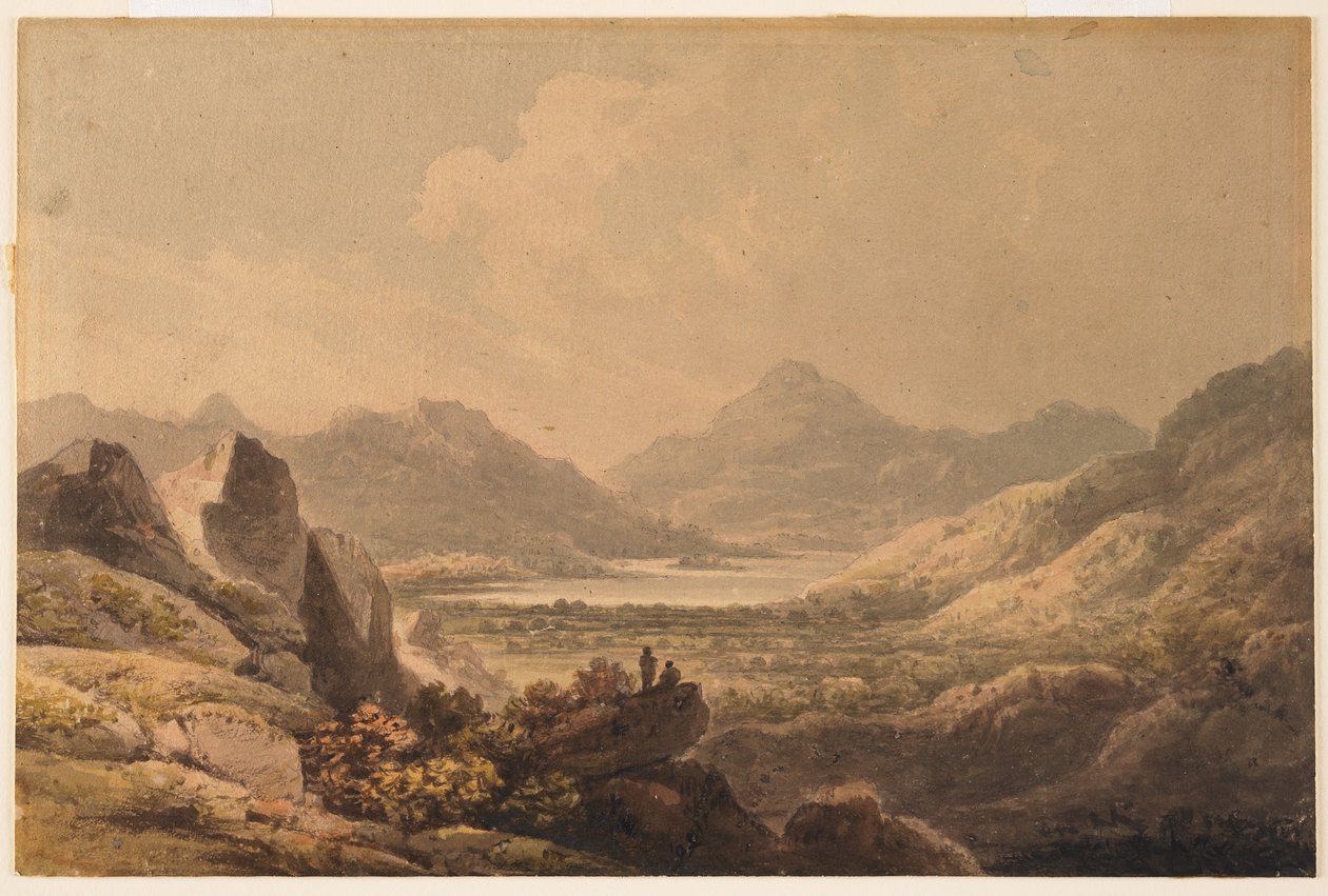 Sølandskab (Killarney), begyndelsen af det 19. århundrede (wc og grafit på papir) af Francis Nicholson