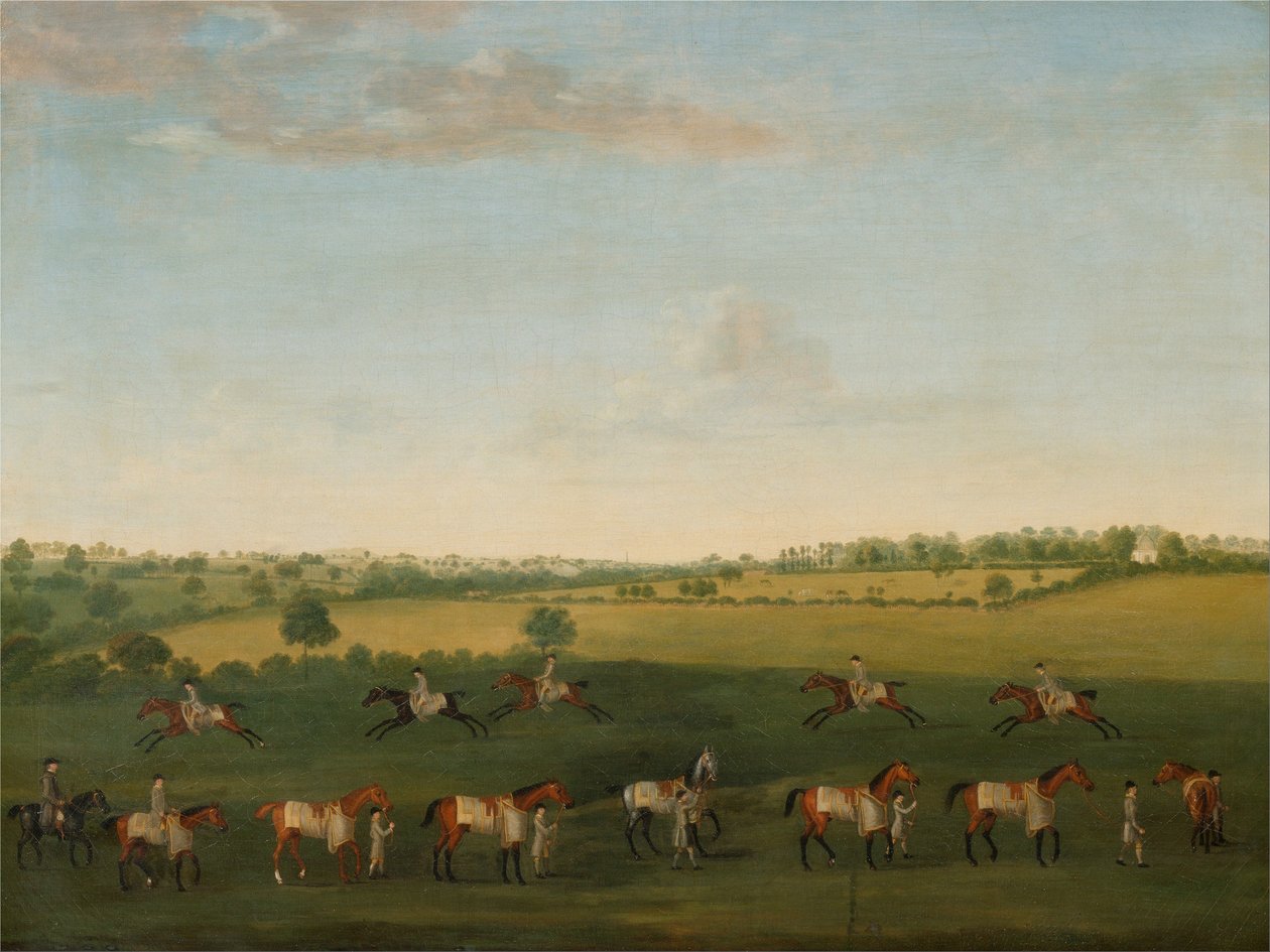 Sir Charles Warre Malets String of Racehorses at Exercise af J. Francis Sartorius