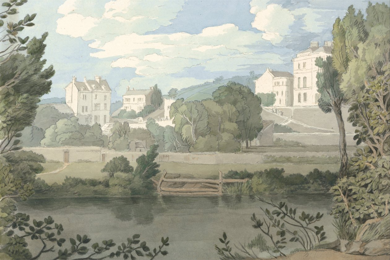 Huse nær Plymouth af Francis Towne