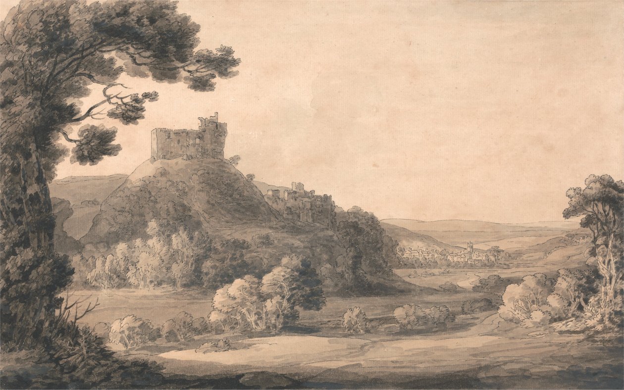 Okehampton Castle af Francis Towne