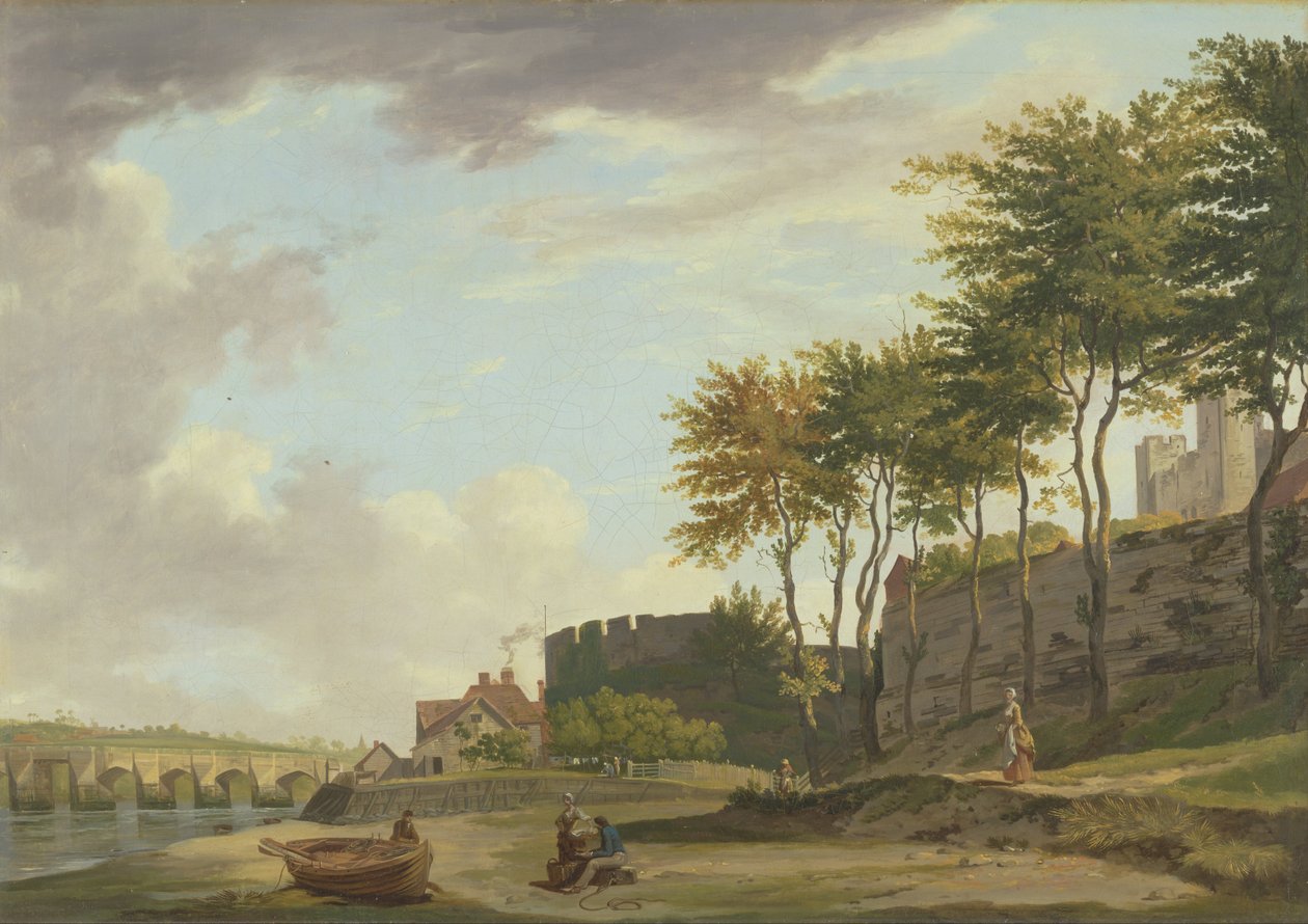Medway i Rochester af Francis Wheatley