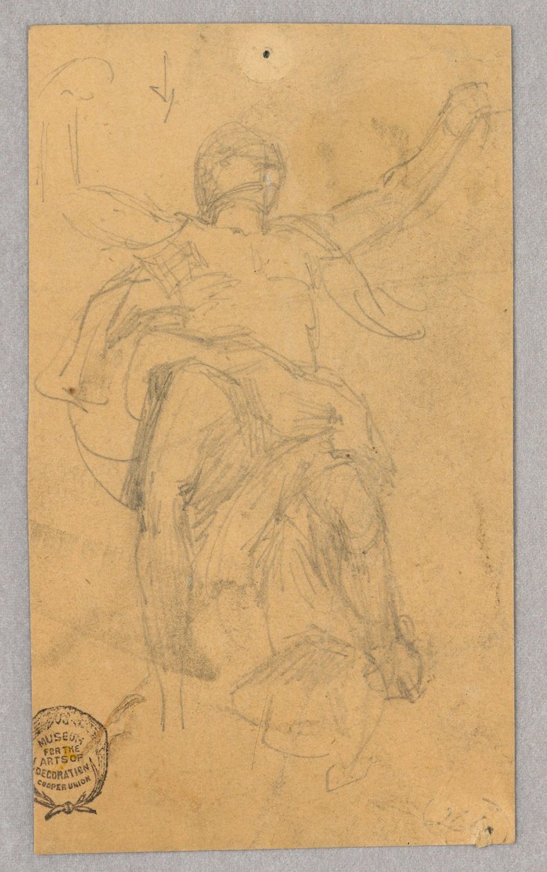 Figurstudie til vægmaleri af Francis Augustus Lathrop