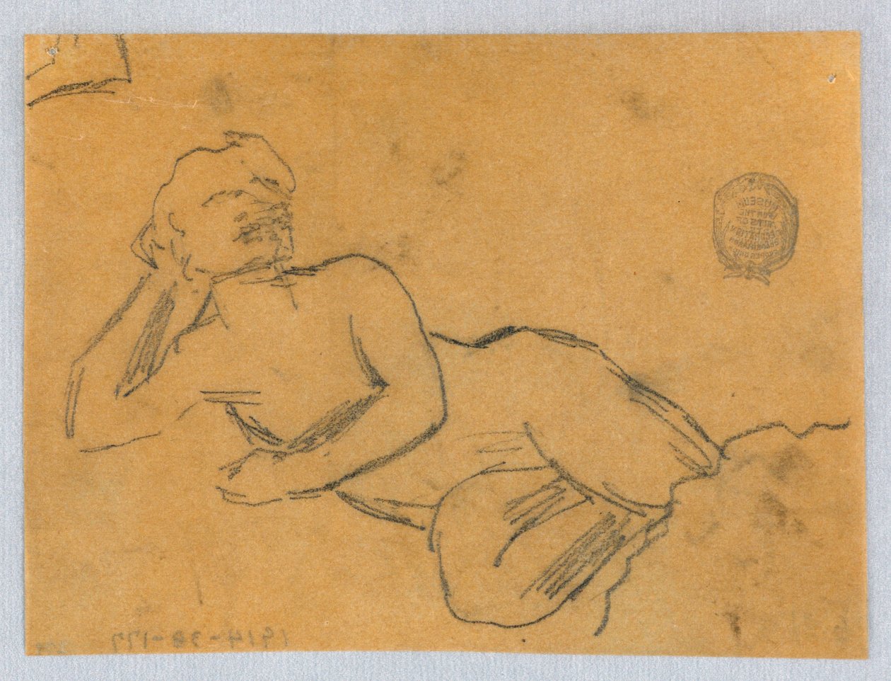 Skitse af en nøgen kvinde af Francis Augustus Lathrop