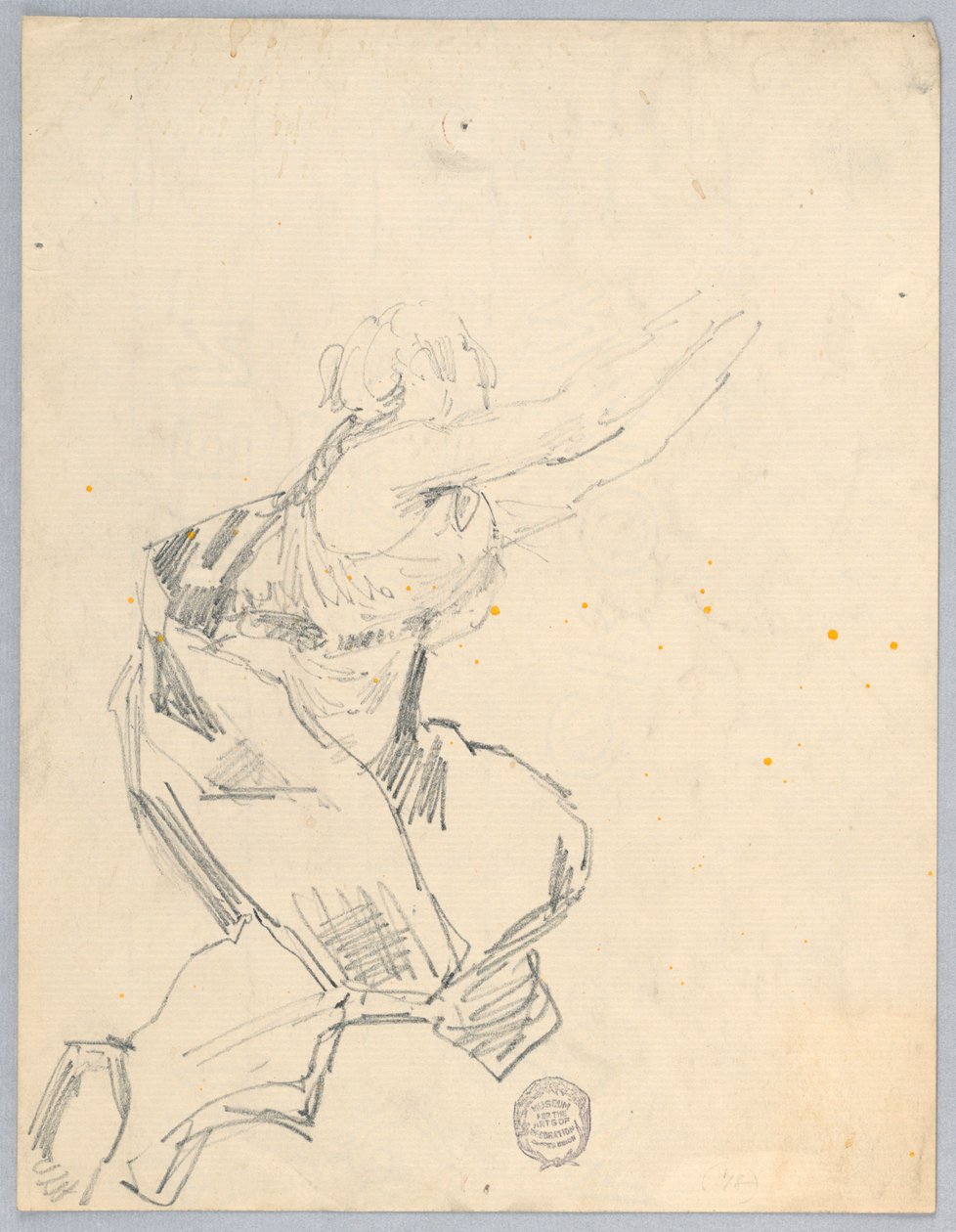 Skitse af en kvinde af Francis Augustus Lathrop