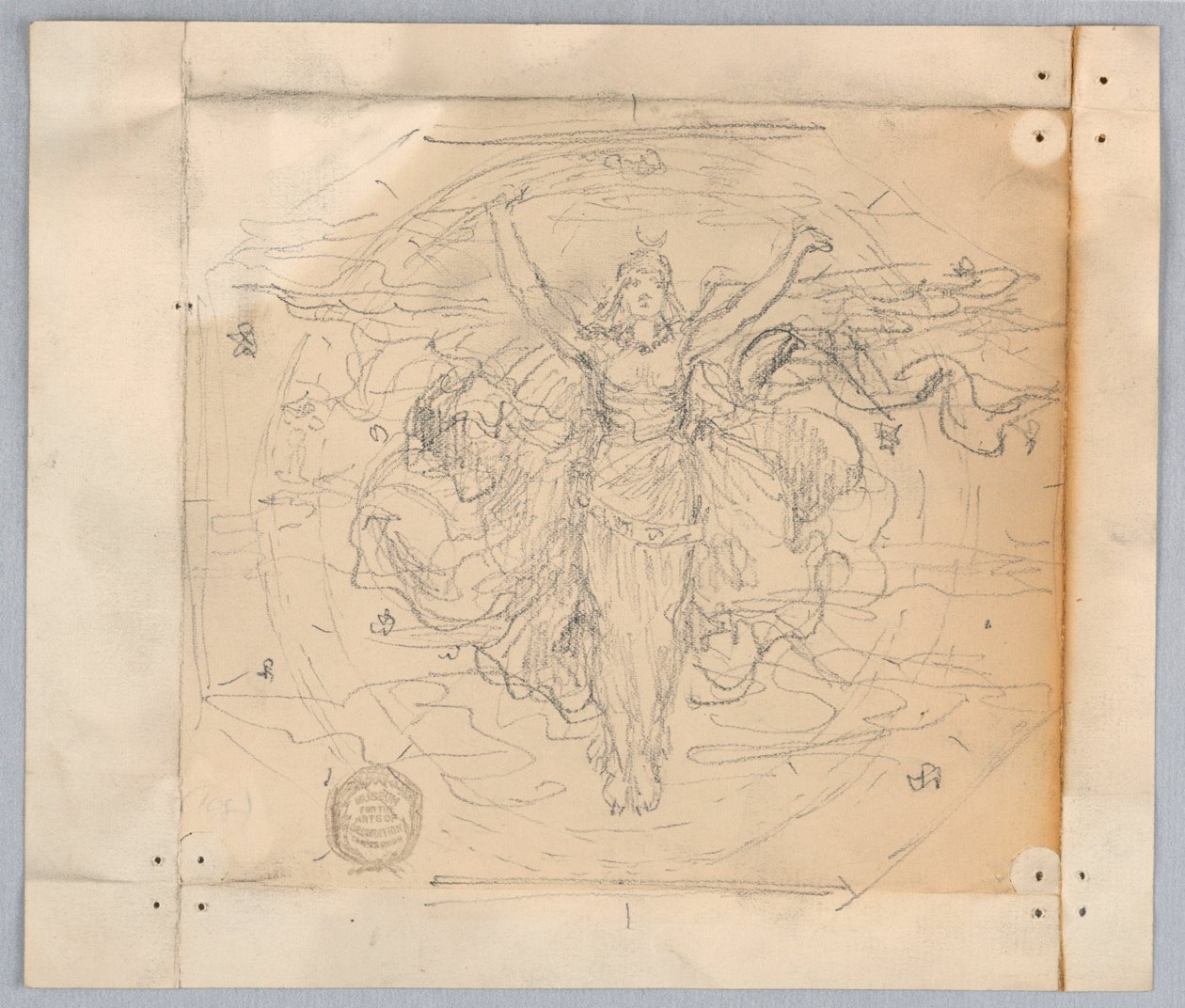 Studie til "Zodiac" af Francis Augustus Lathrop