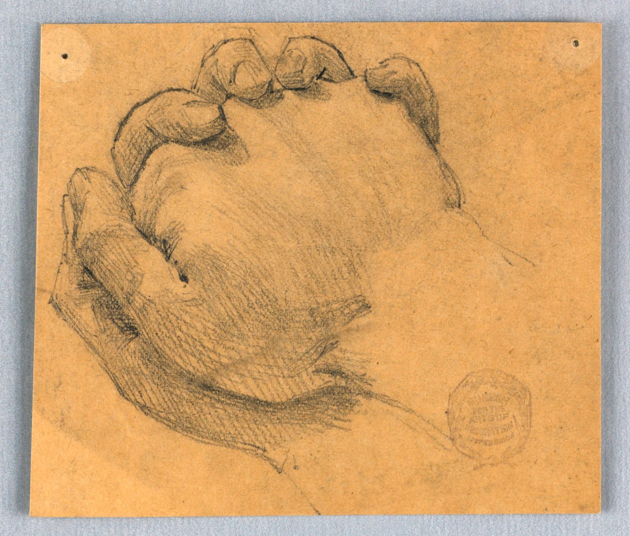 Studie af knugede hænder af Francis Augustus Lathrop