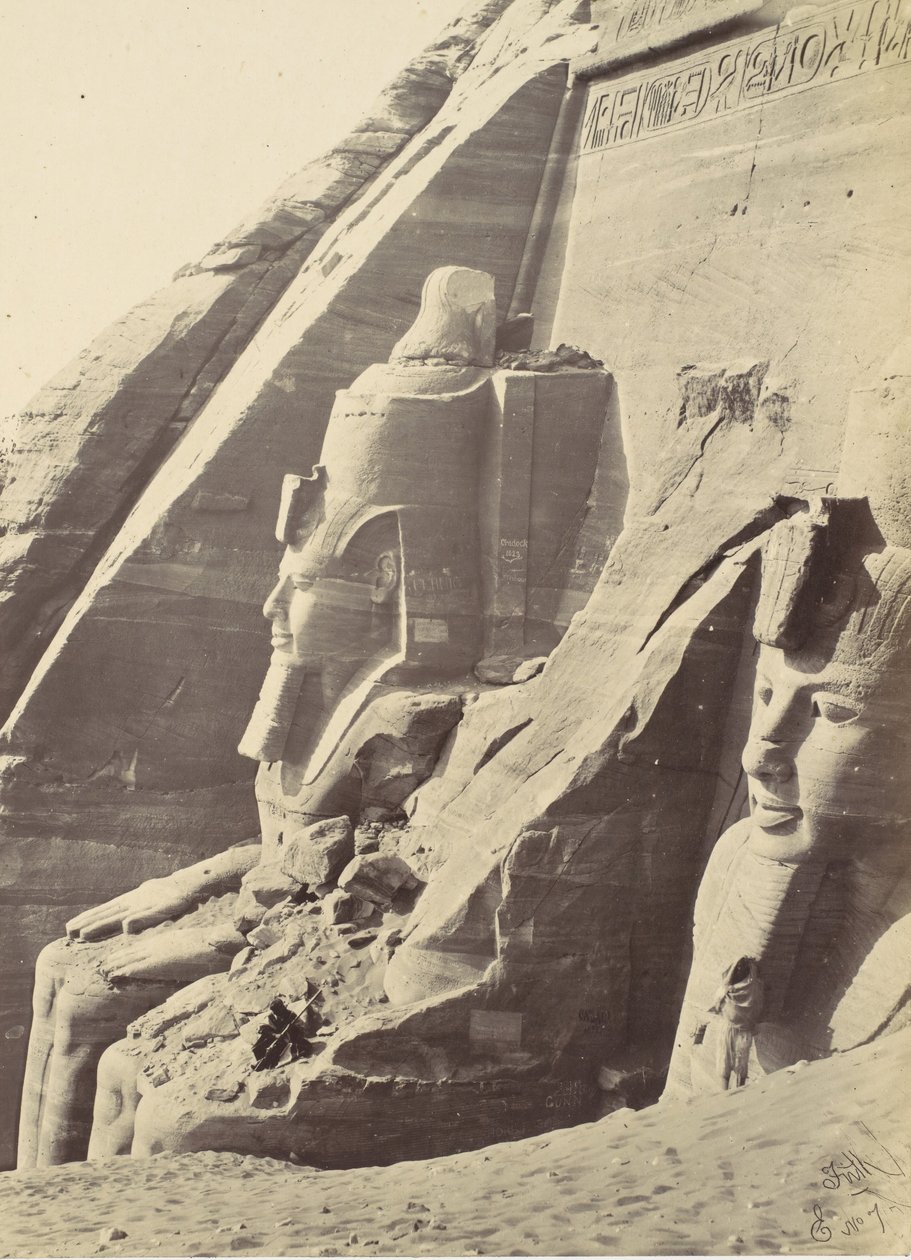 Abu Simbel, Nubien, 1857. af Francis Frith