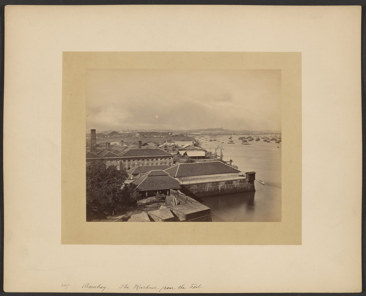 Havn, Bombay af Francis Frith