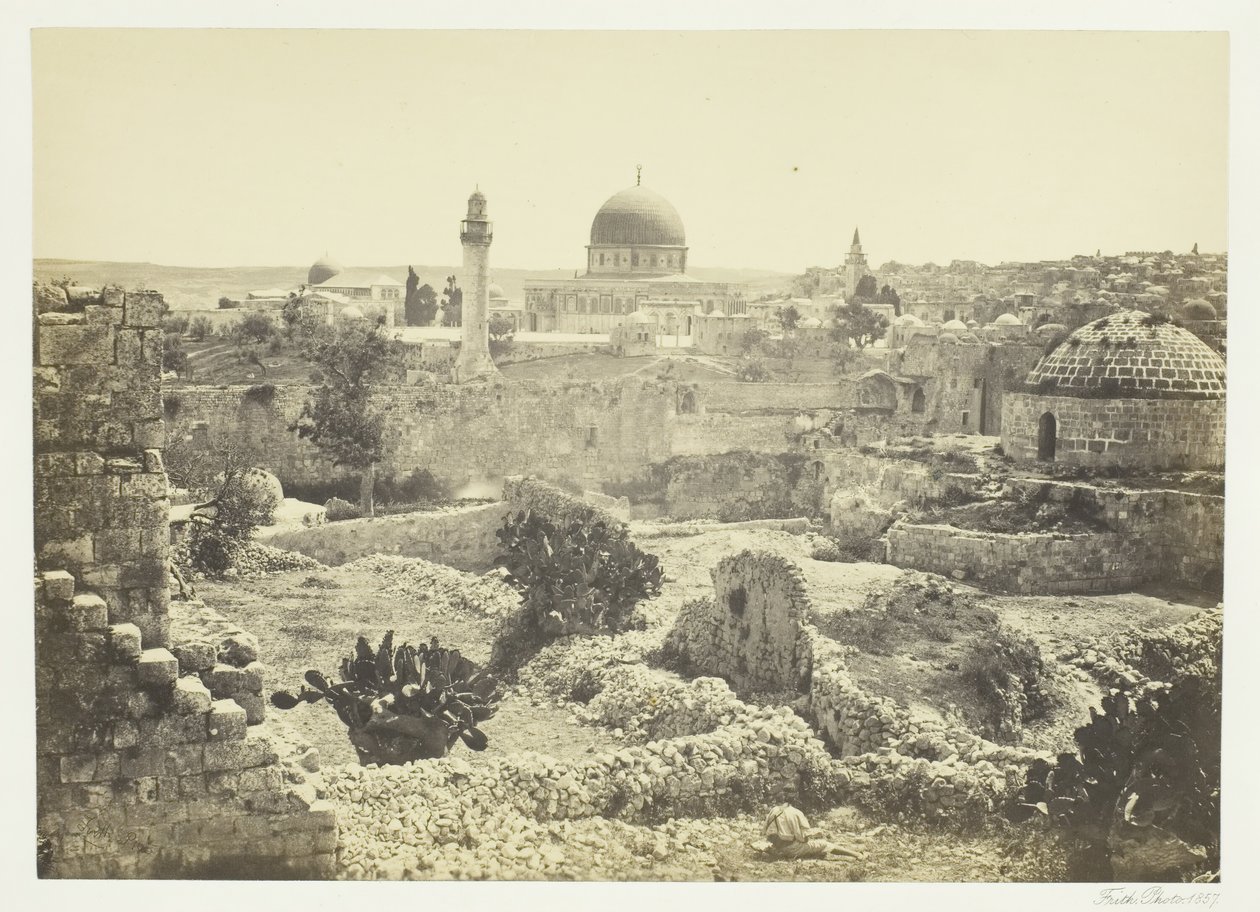 Jerusalem fra bymuren, 1857. af Francis Frith