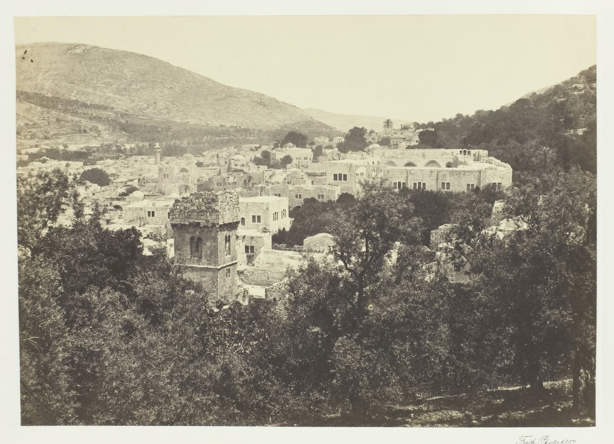 Nablous, Det gamle Sikem, 1857. af Francis Frith