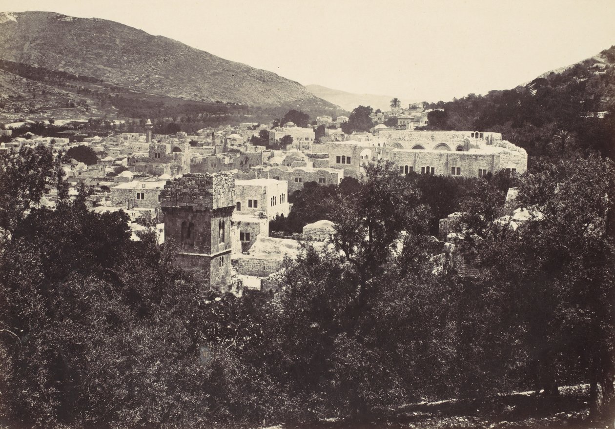 Nablous, Det gamle Sikem, 1857. af Francis Frith