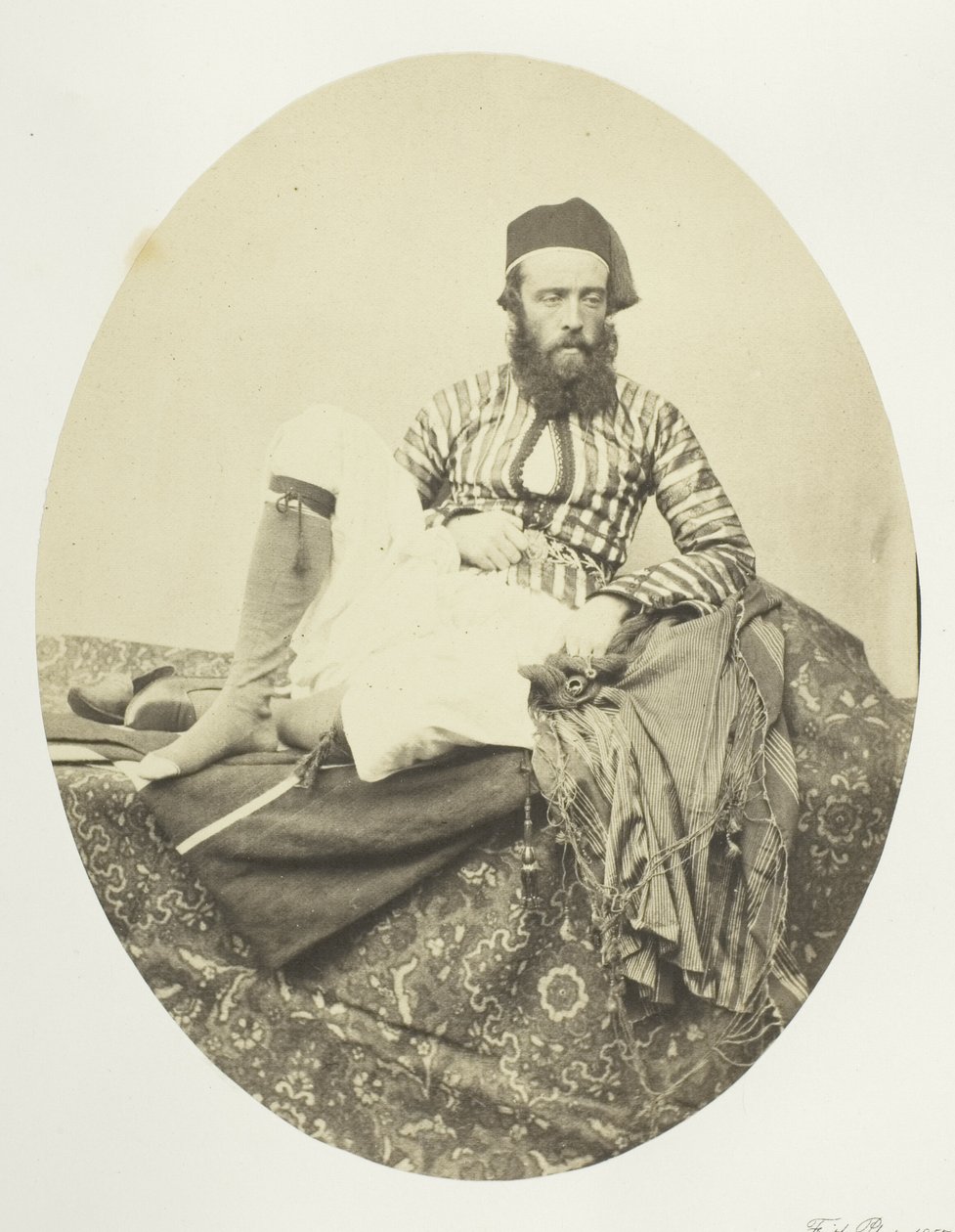 Portræt, tyrkisk sommerkostume af Francis Frith