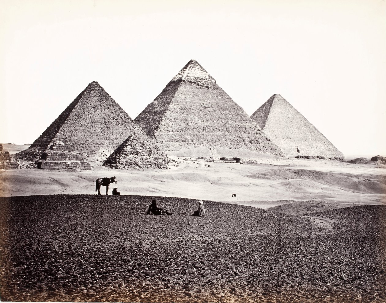 Pyramiderne i El-Geezeh (fra sydvest) af Francis Frith