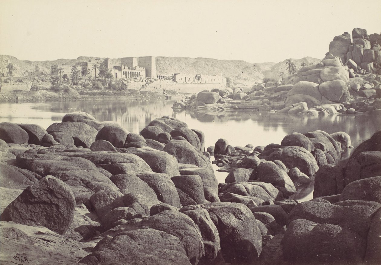 Tilgangen til Philae, 1857. af Francis Frith