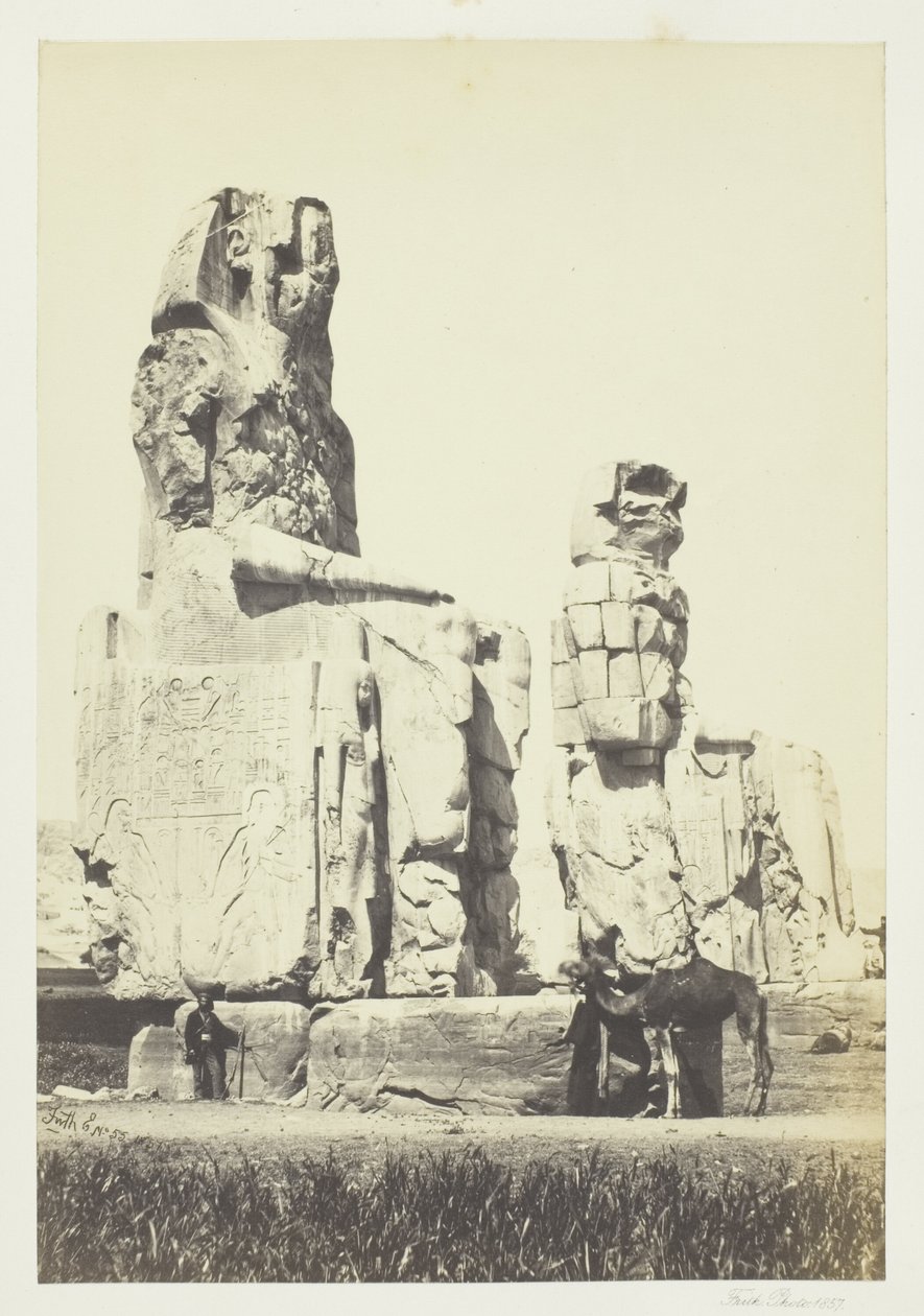 Statuerne af Memnon, Thebensletten af Francis Frith