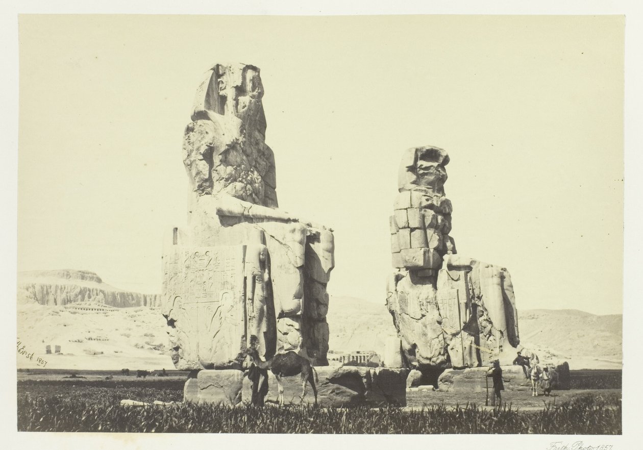 Statuerne af Memnon, Thebensletten af Francis Frith