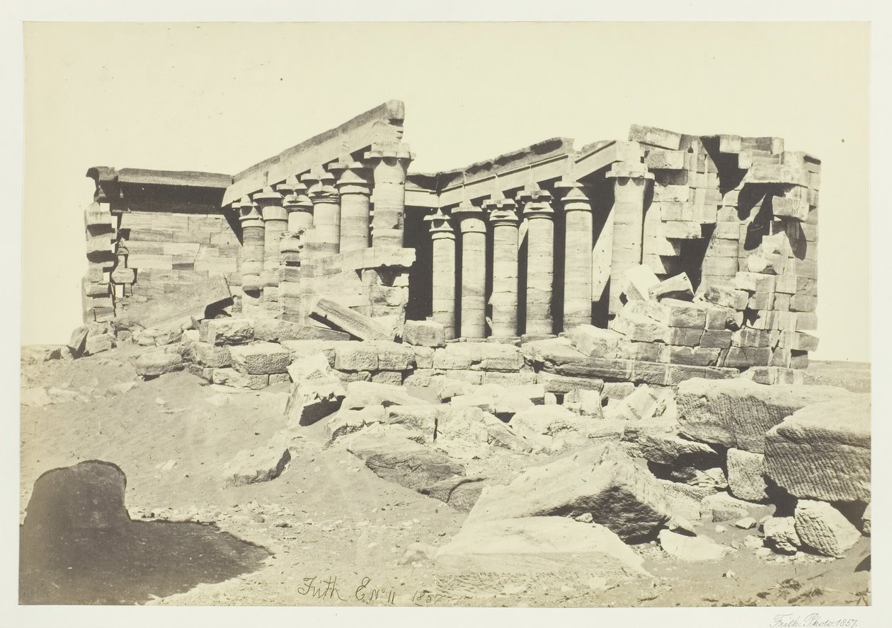Templet i Maharaka, Nubia, 1857. af Francis Frith