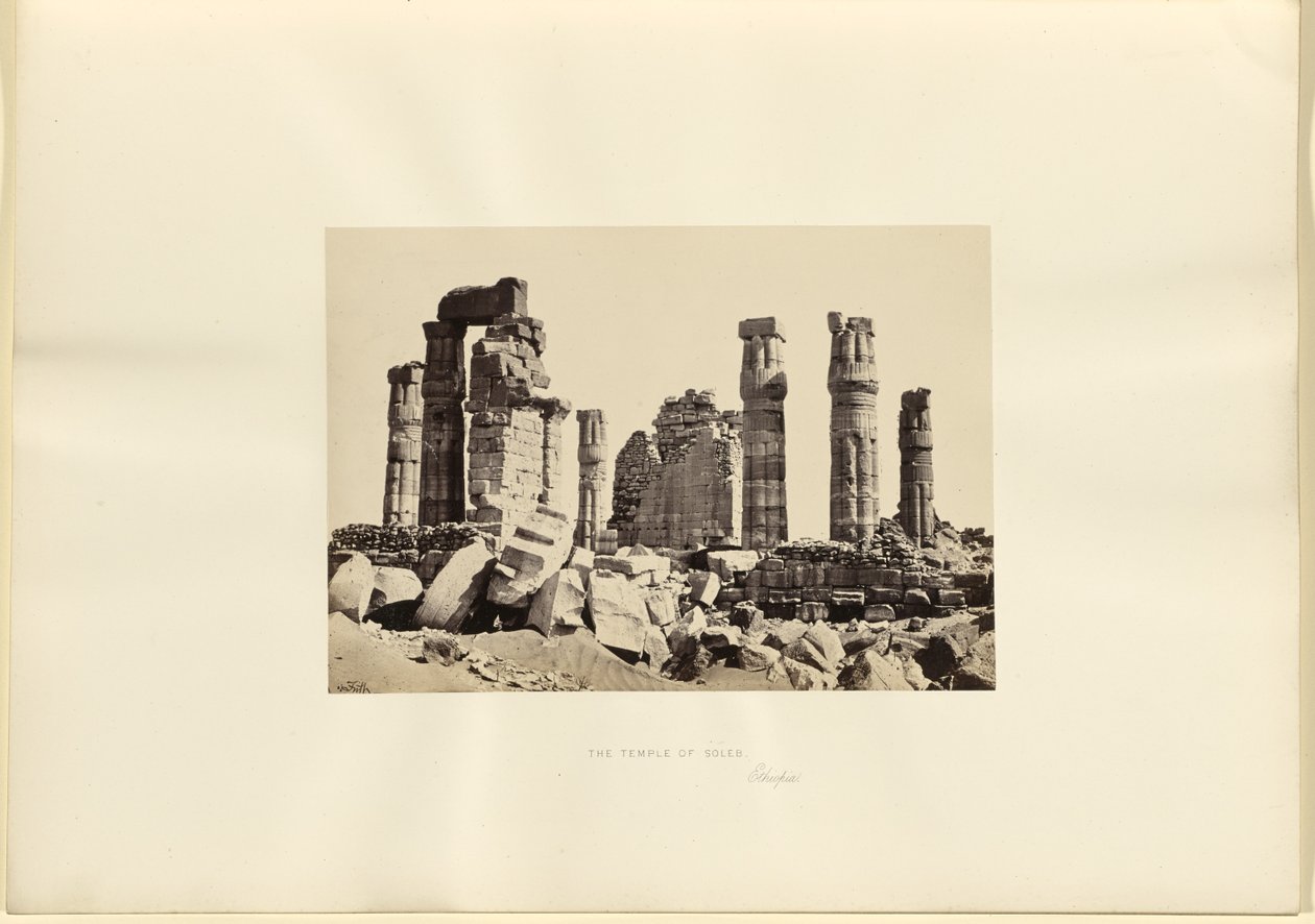 Templet i Soleb, Etiopien af Francis Frith