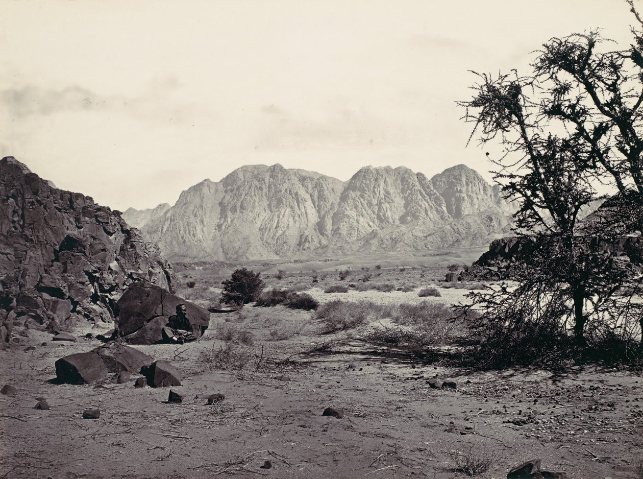 The Written Valley, Sinai, ca. 1857. af Francis Frith