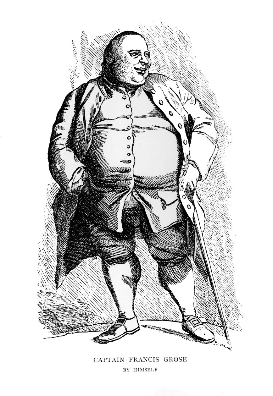 Kaptajn Francis Grose af sig selv, 1700-tallet. af Francis Grose