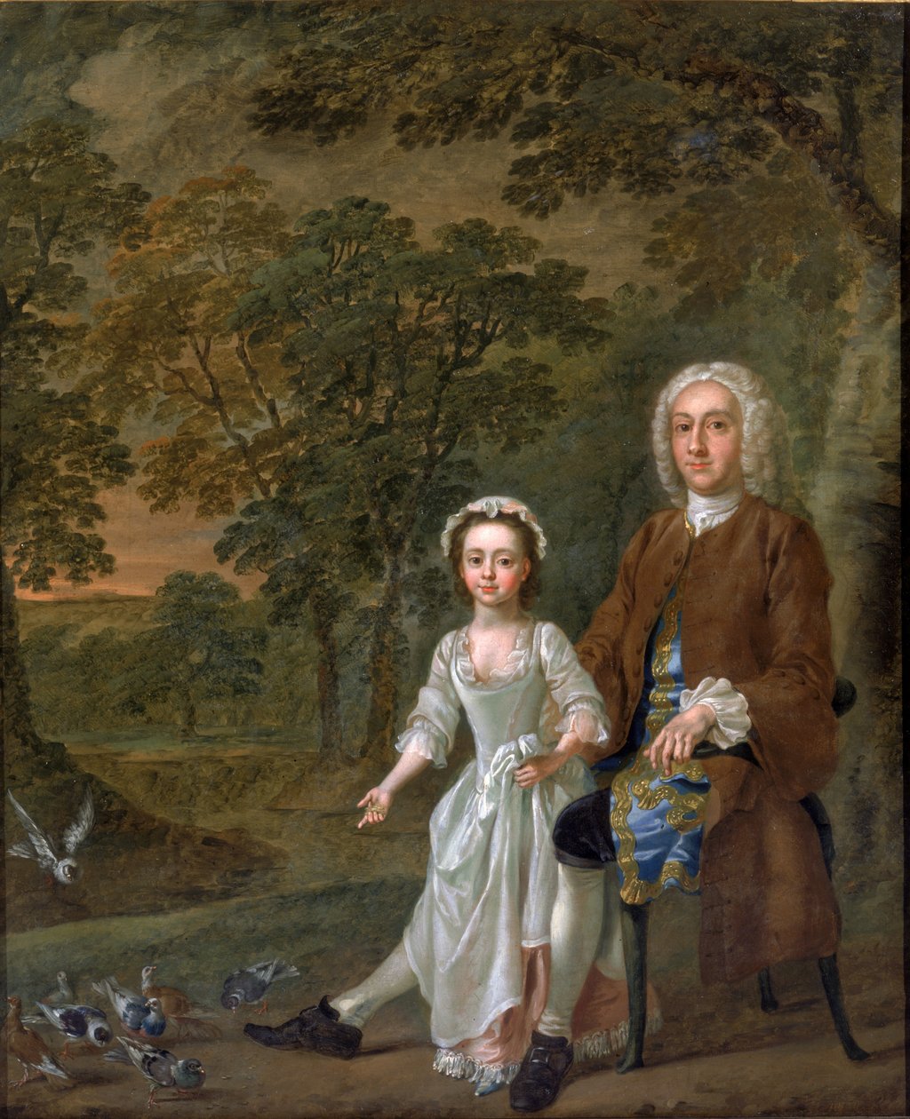 William Ellis og hans datter Elizabeth, ca. 1745 af Francis Hayman