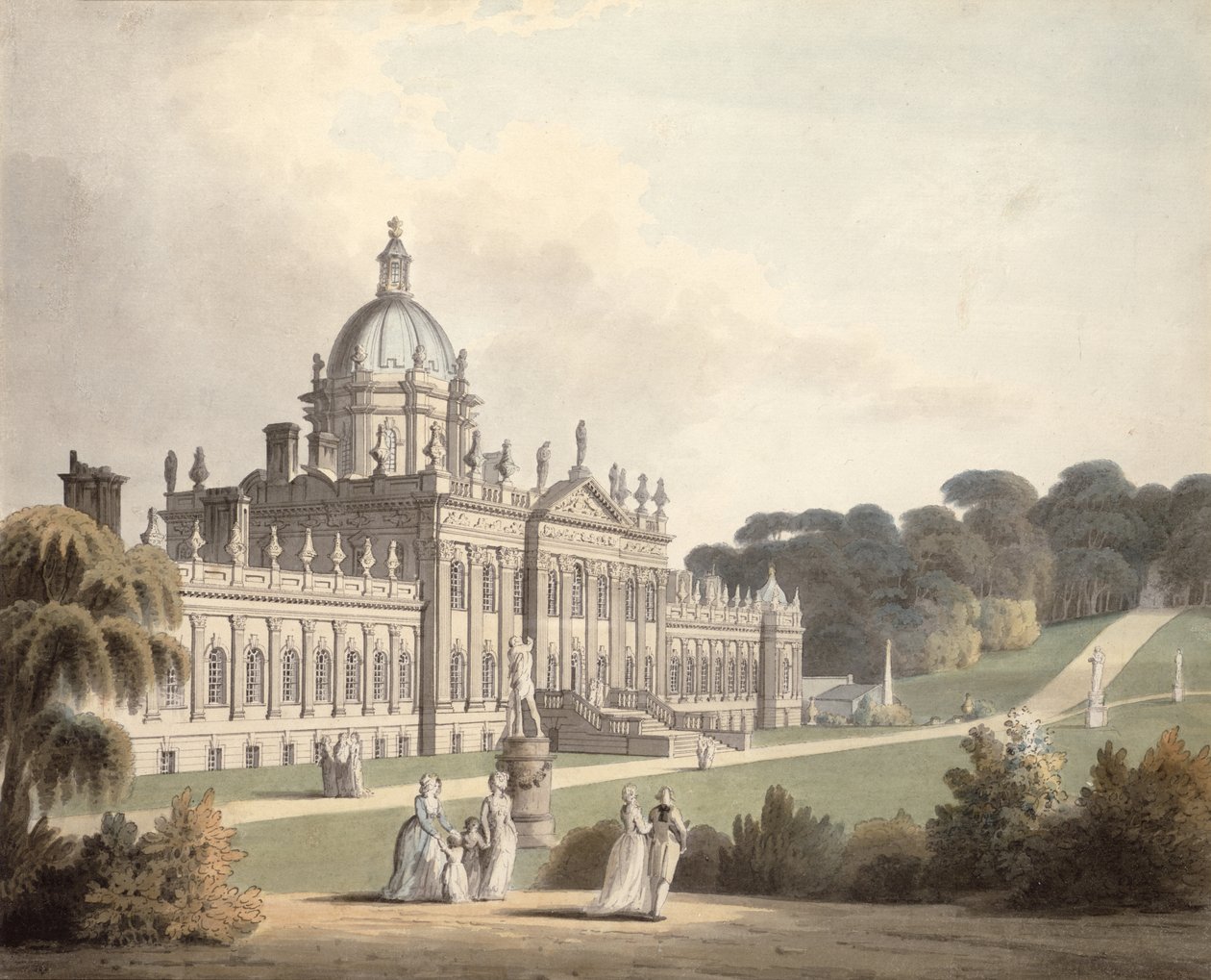 Castle Howard af Francis Nicholson